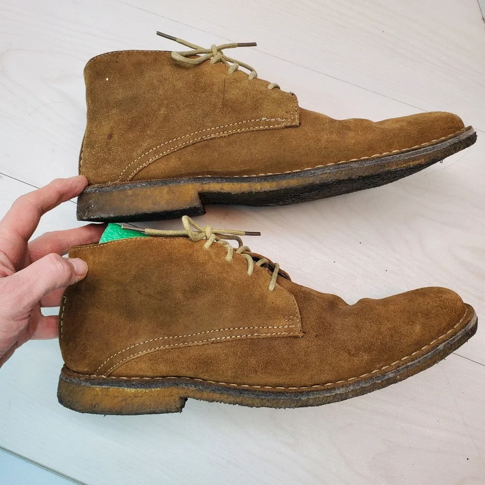 Johnston Murphy Mens 11.5 M‎ Brown Suede Chukka Boots Desert Boots 25-0640